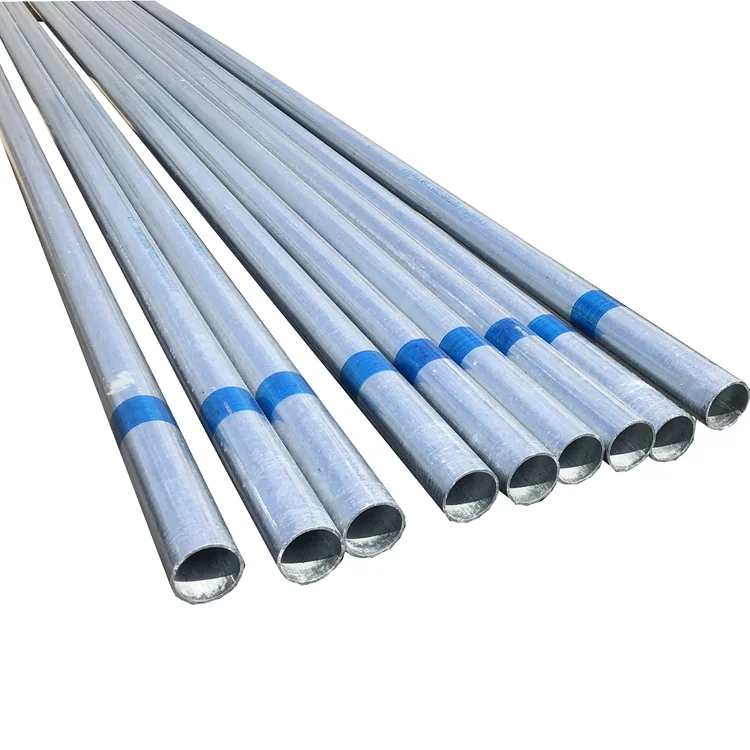 Galvanized steel pipes with protected ends