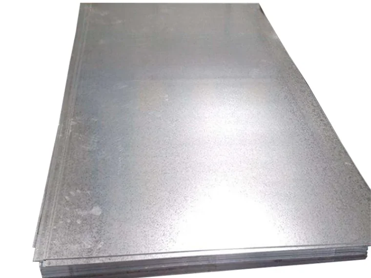 Stacked galvanized steel sheets