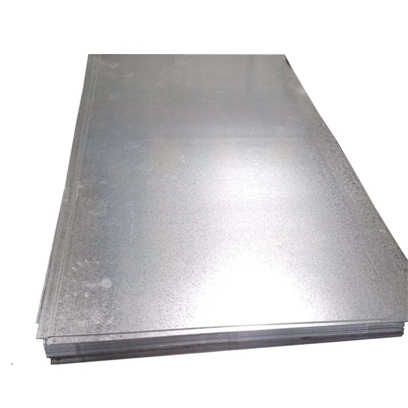 Stacked galvanized steel sheets