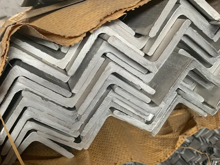 Stacked stainless steel angle sections
