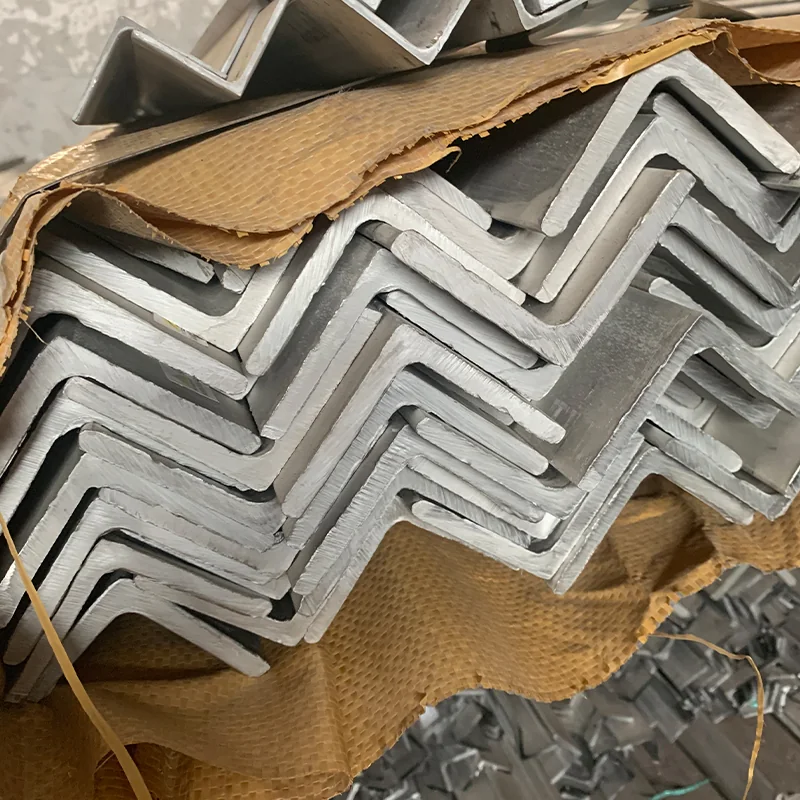 Stacked stainless steel angle sections