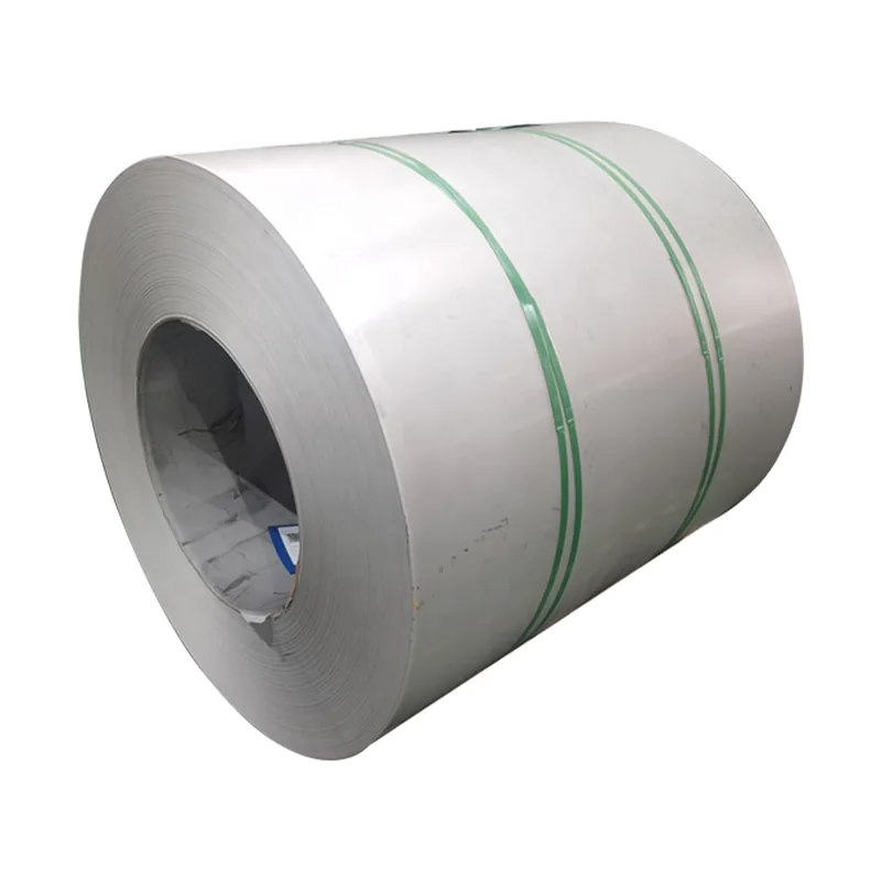 Hot-rolled stainless steel coil with securing bands